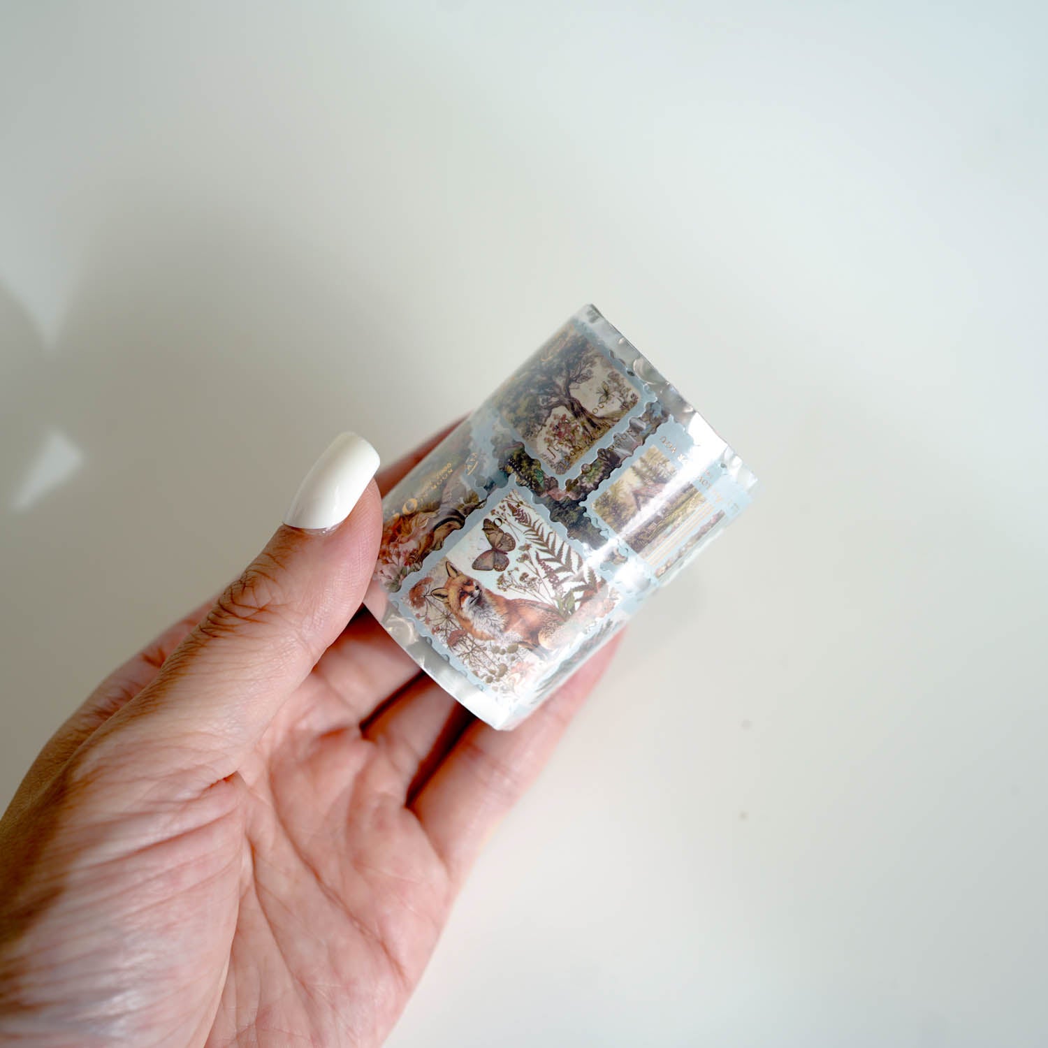 Forest Animals 'Poetry In My Writing' Postage Stamp Diecut Sticker Roll