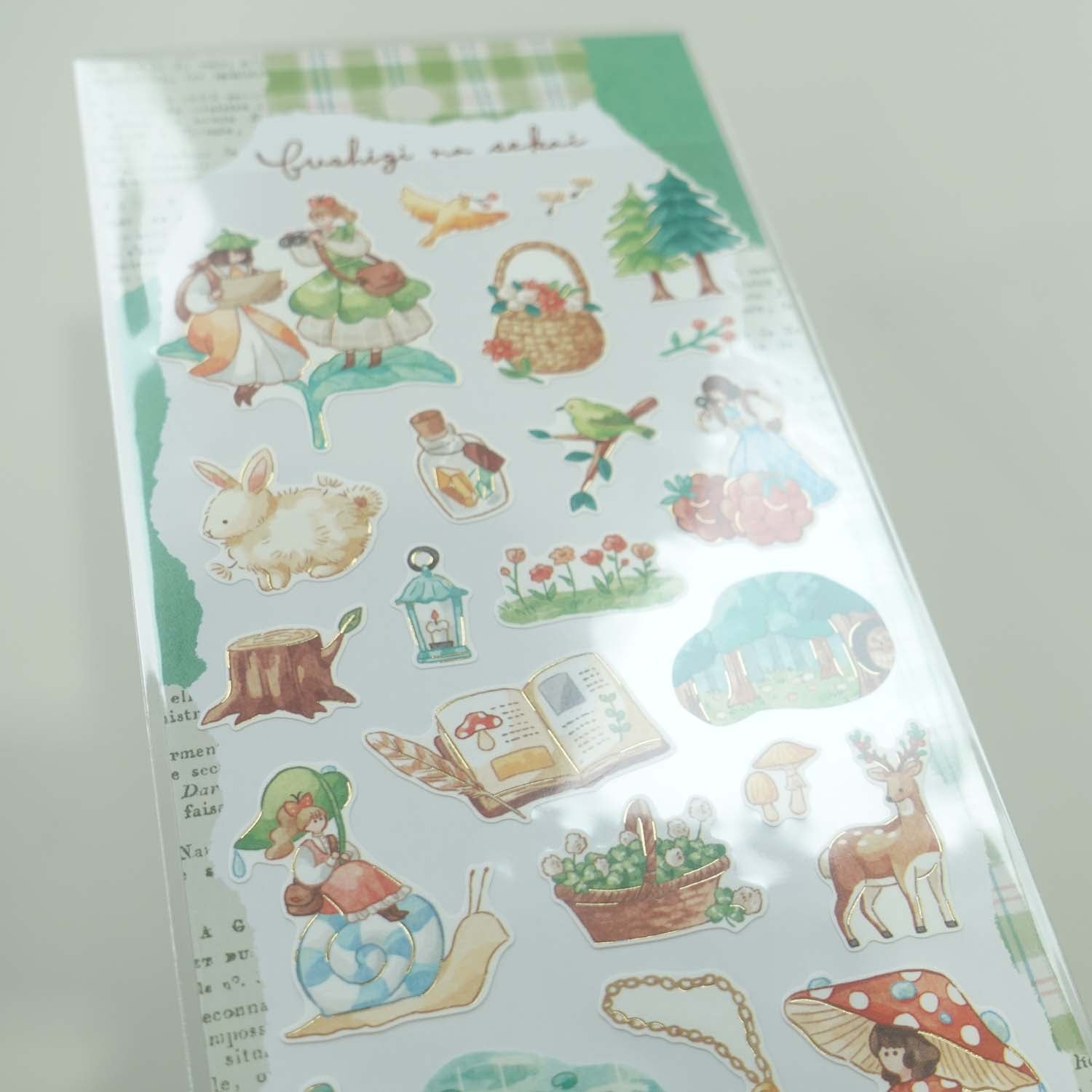 Forest Exploration Mushrooms 'Fushigi Na Sekai' Stickers Sheet