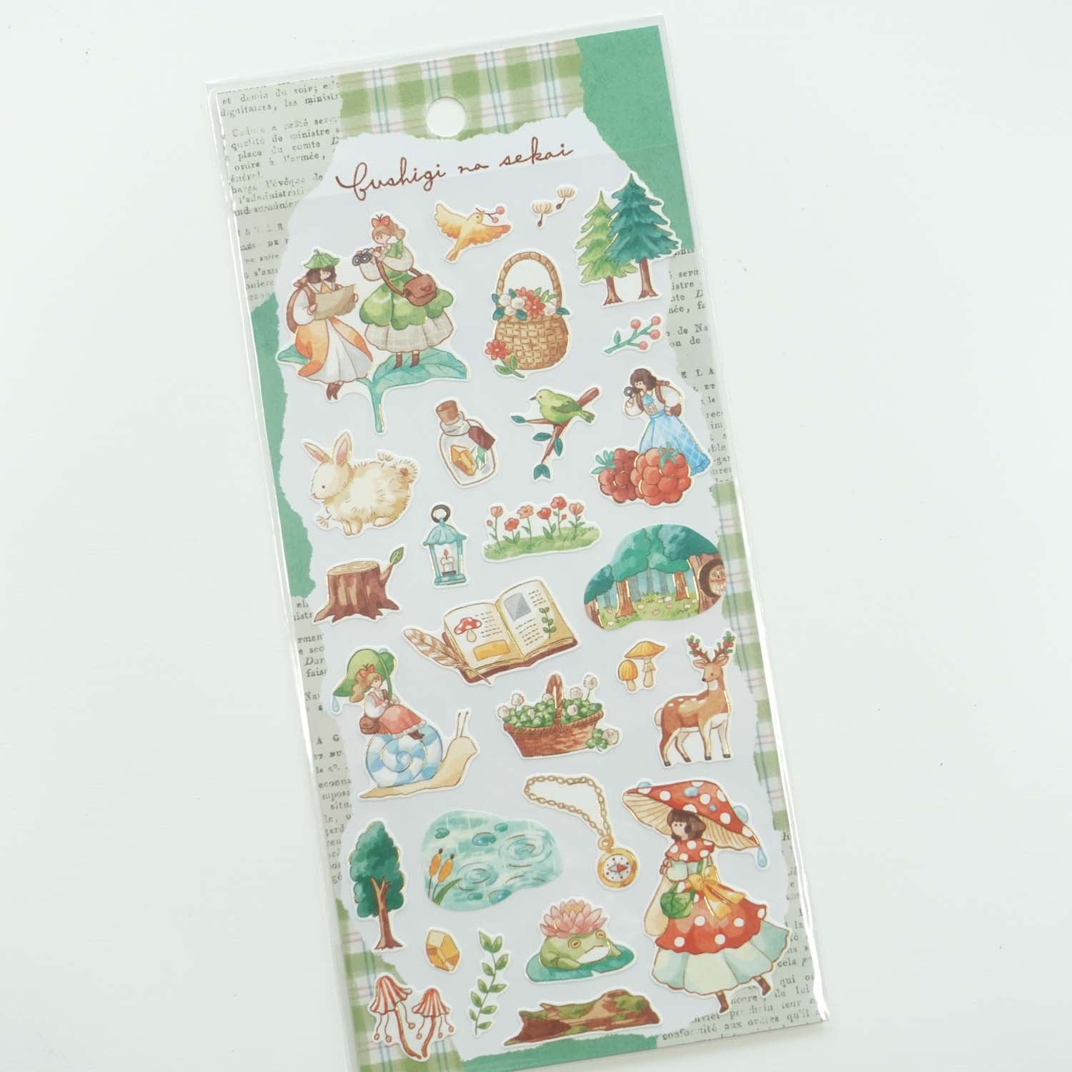 Forest Exploration Mushrooms 'Fushigi Na Sekai' Stickers Sheet