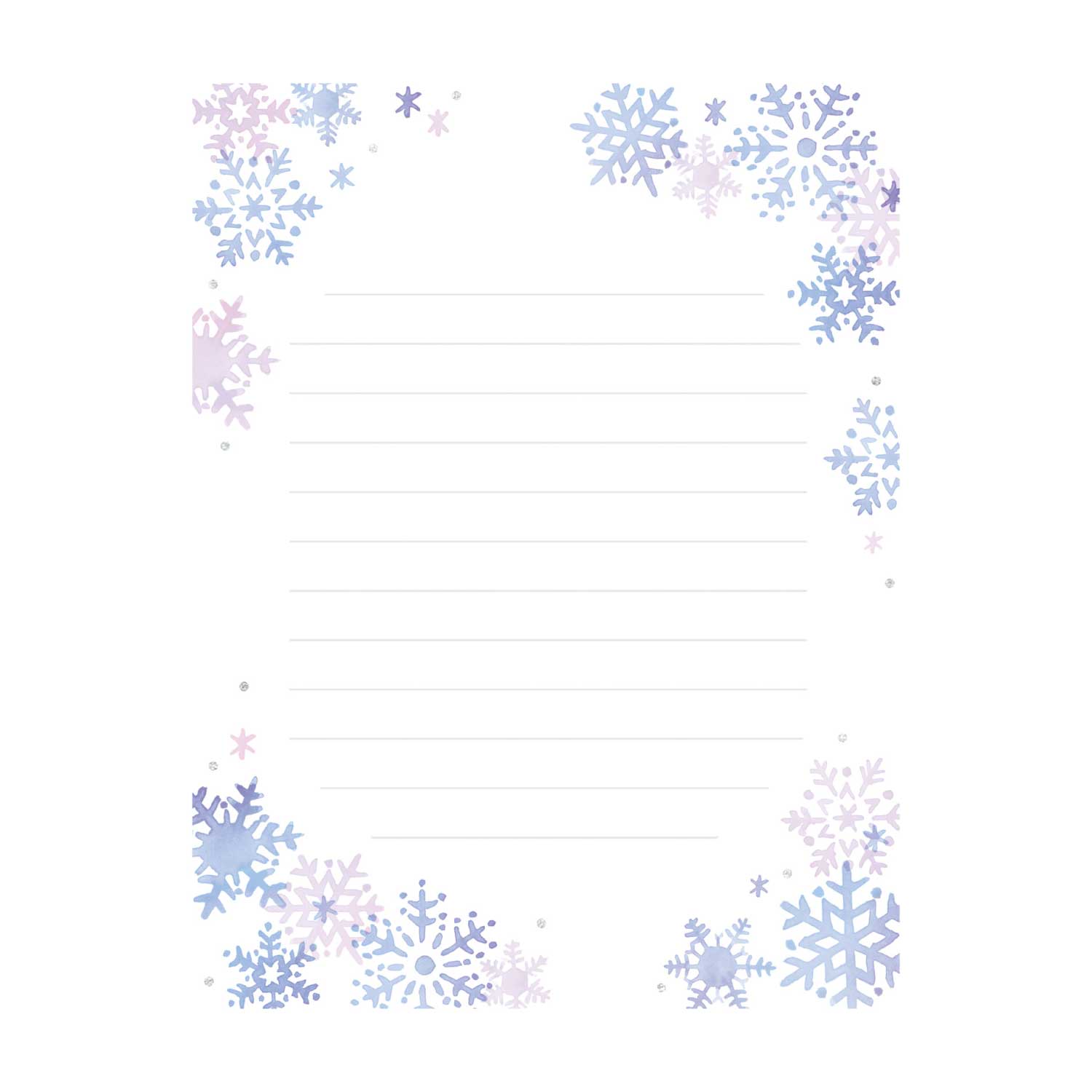 Frosty Snowflake Winter Textured Paper Letter Writing Set
