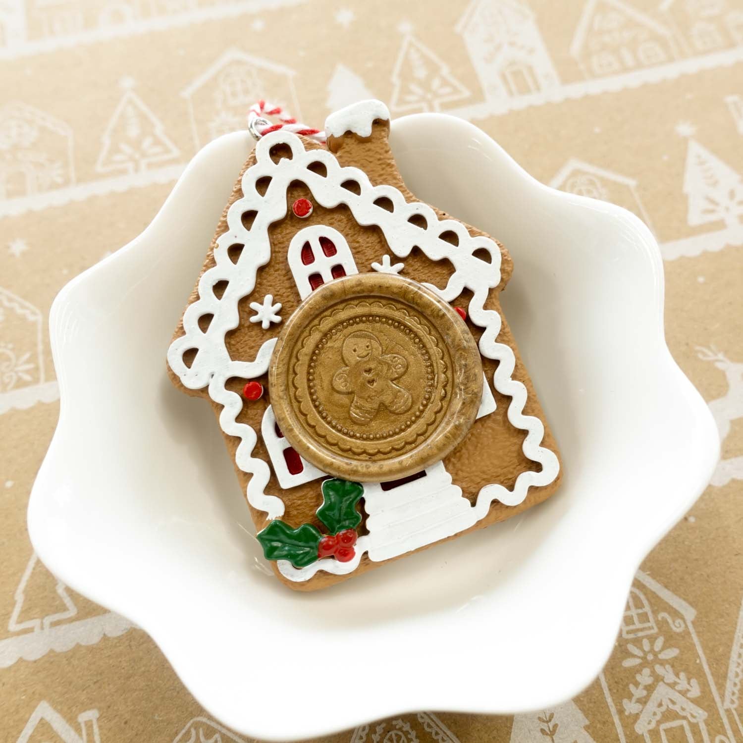 Cute Gingerbread Man Christmas wax seal stamp fiona ariva australia