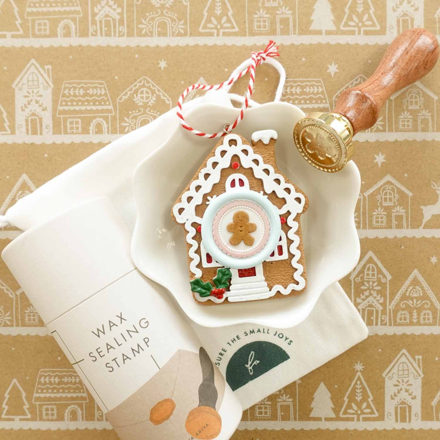 Cute Gingerbread Man Christmas wax seal stamp fiona ariva australia