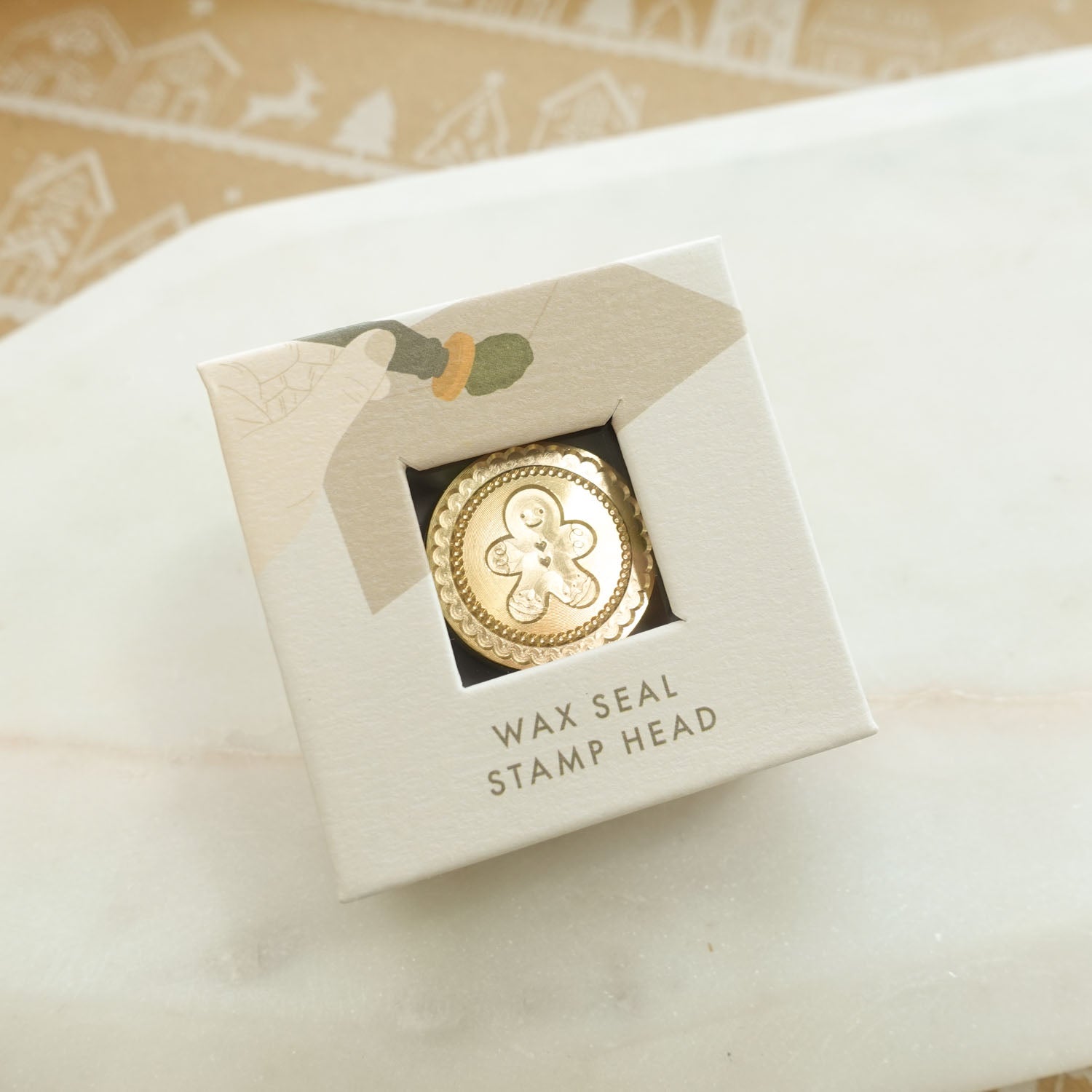 Cute Gingerbread Man Christmas wax seal stamp fiona ariva australia
