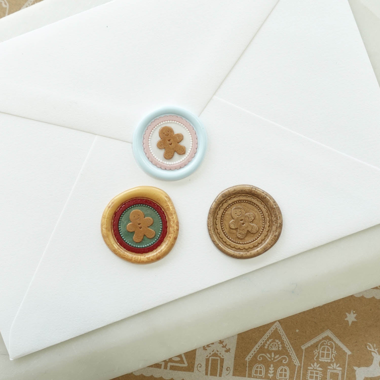 Cute Gingerbread Man Christmas wax seal stamp fiona ariva australia