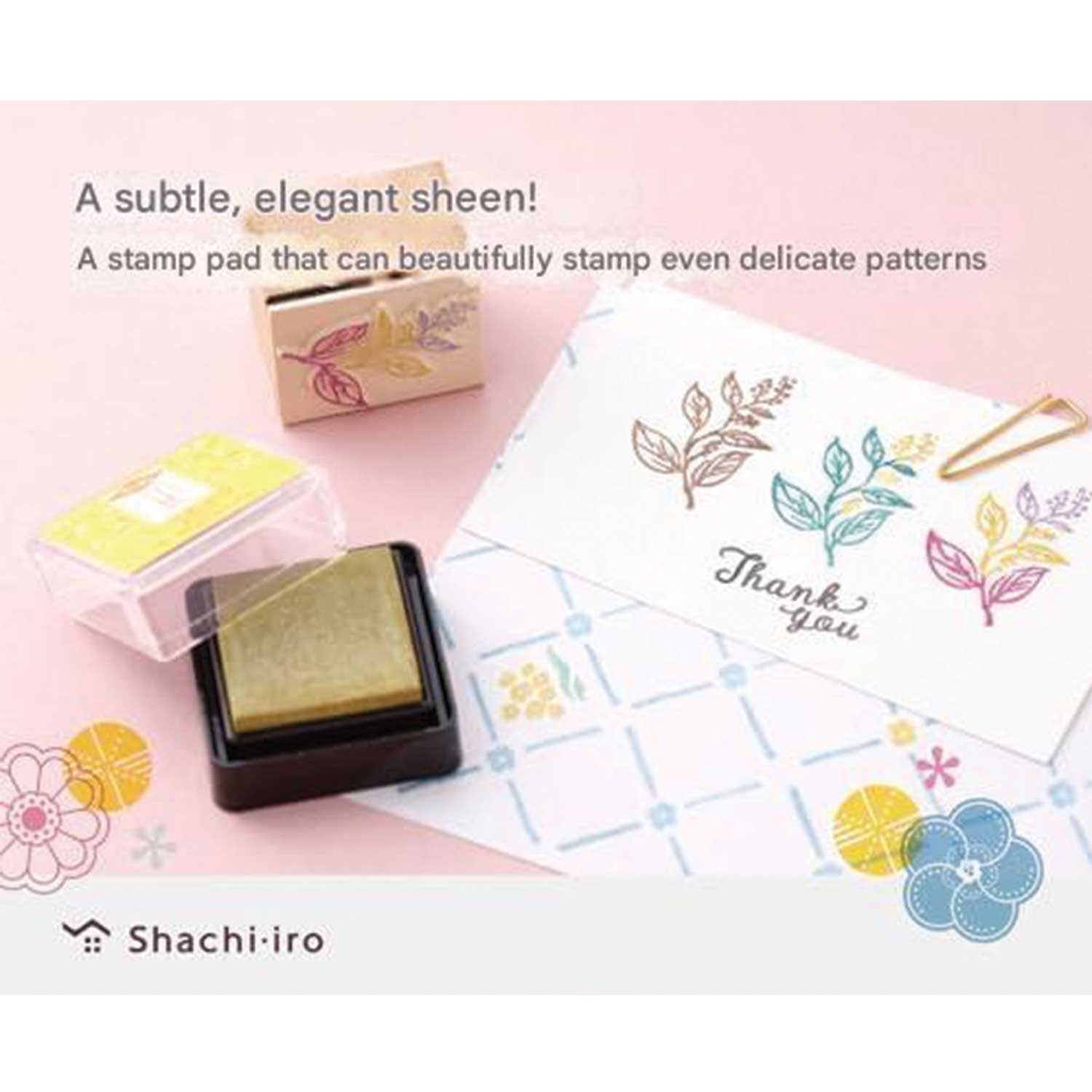 Shachihata 'Iromoyo Kosai Glow Warabe' Series Mini Stamp Ink Pad 