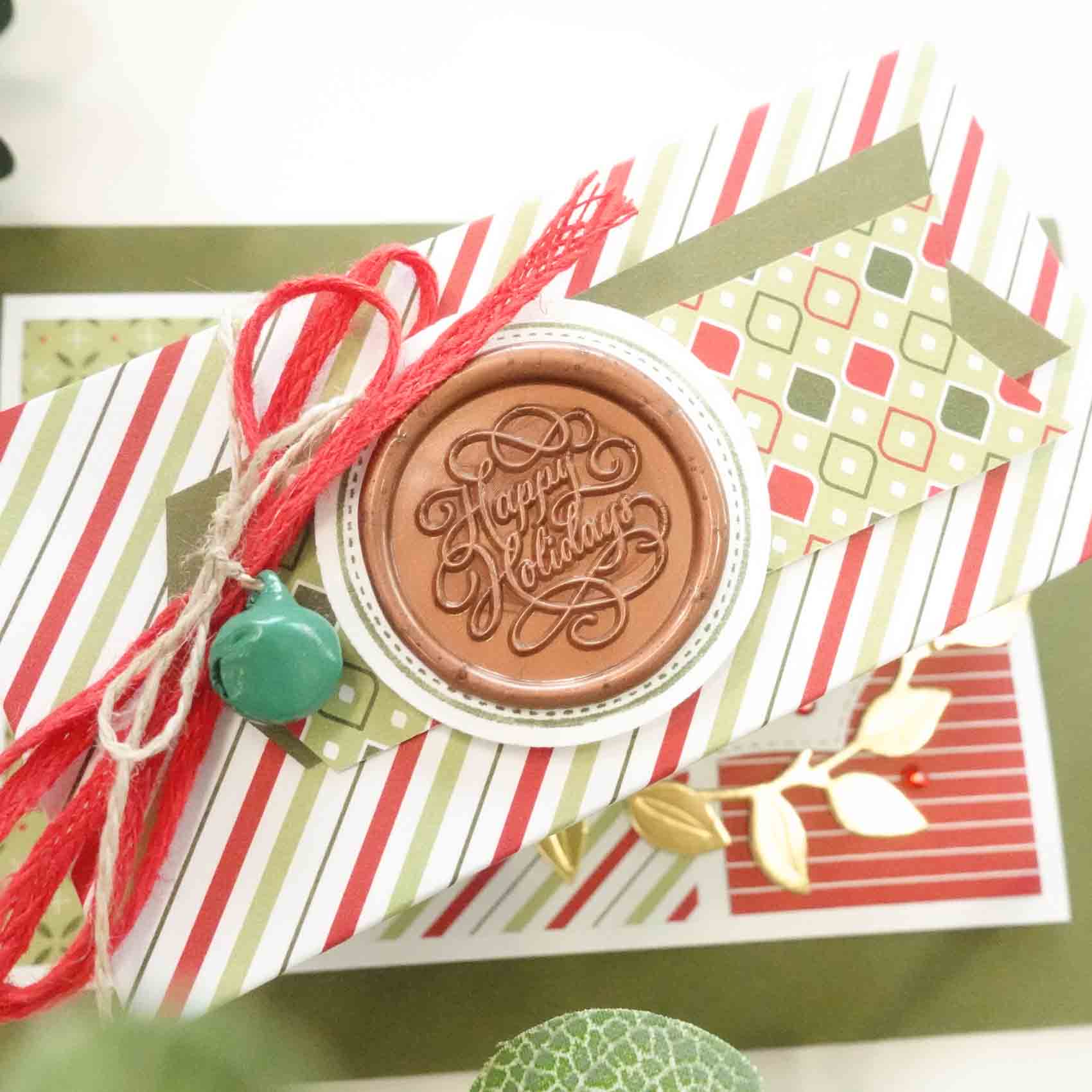 happy holidays christmas wax seal stamp fiona ariva australia