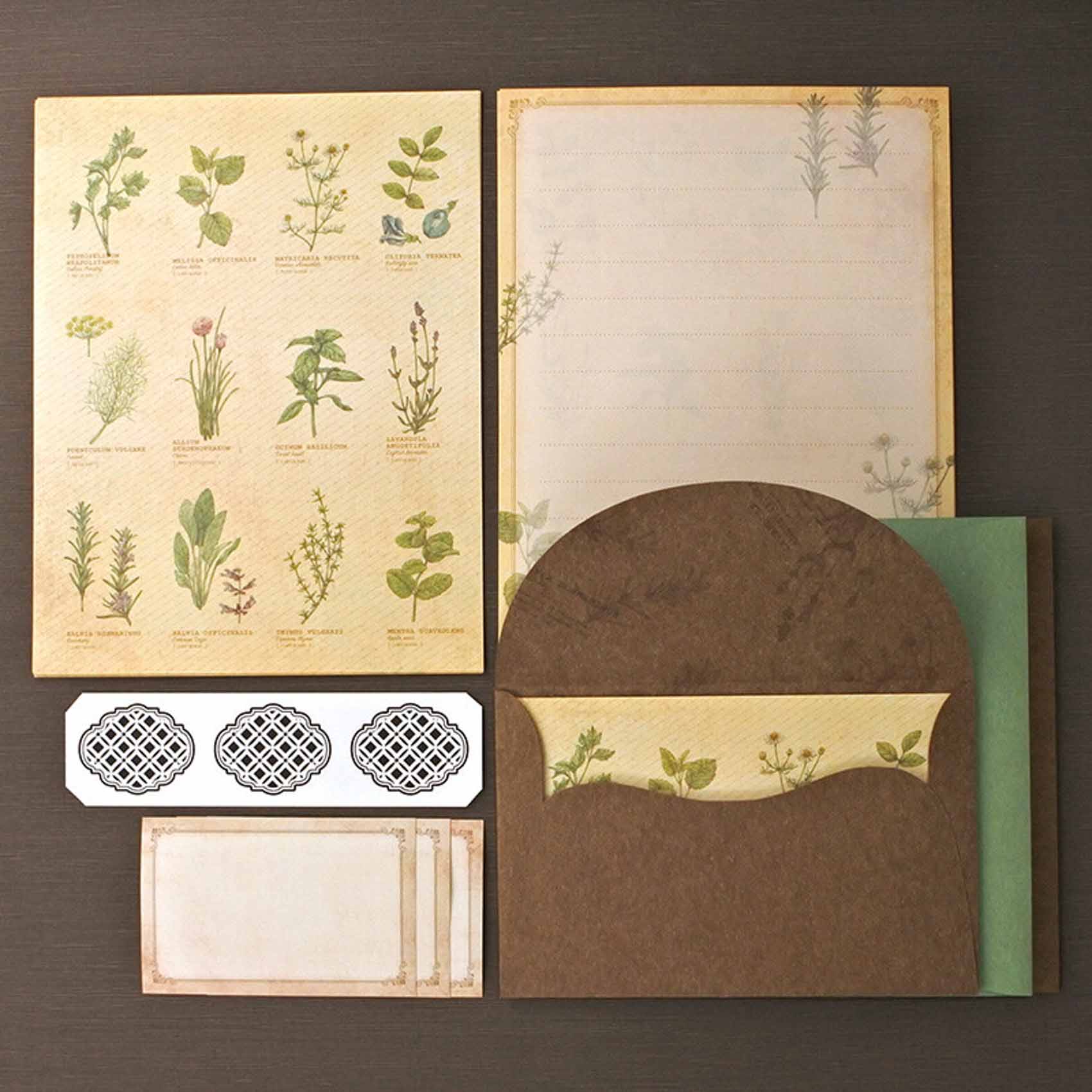 Herbs Vintage-style Letter Writing Set