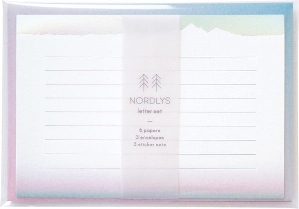 nordlys pastel holographic letter writing set