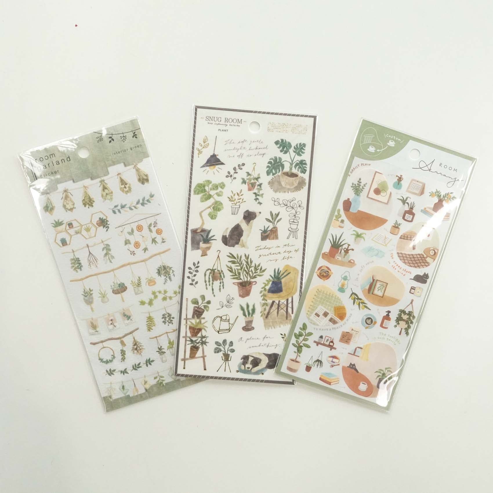 indoor house plants pot plants stickers journal