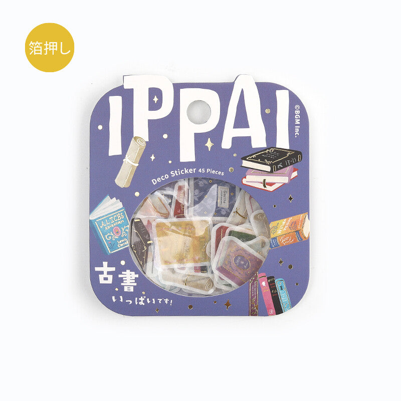 Lots Of Old Books | Ippai | Planner Flake Stickers | BGM