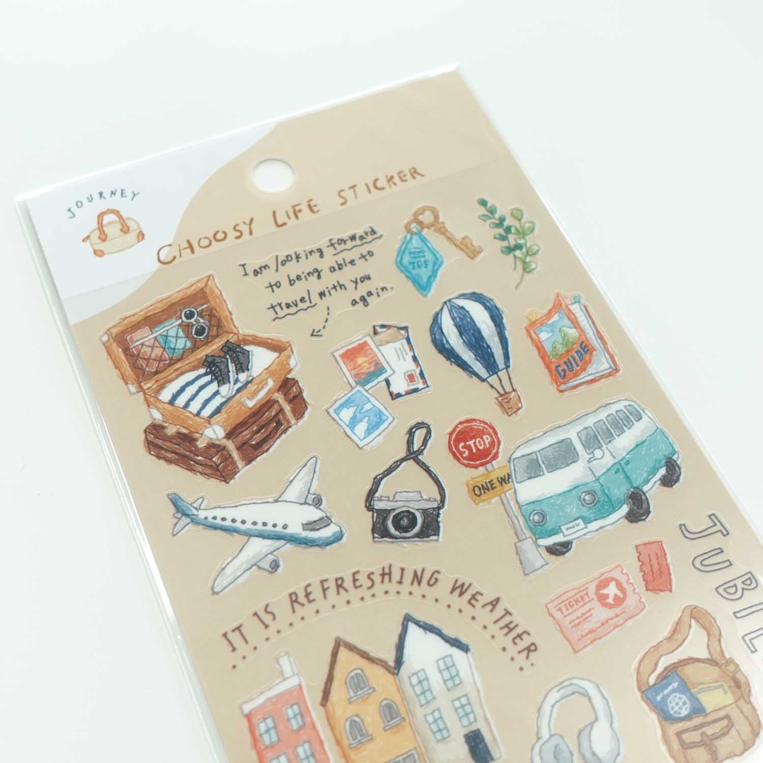 Journey Travel 'Choosy Life' Stickers Sheet
