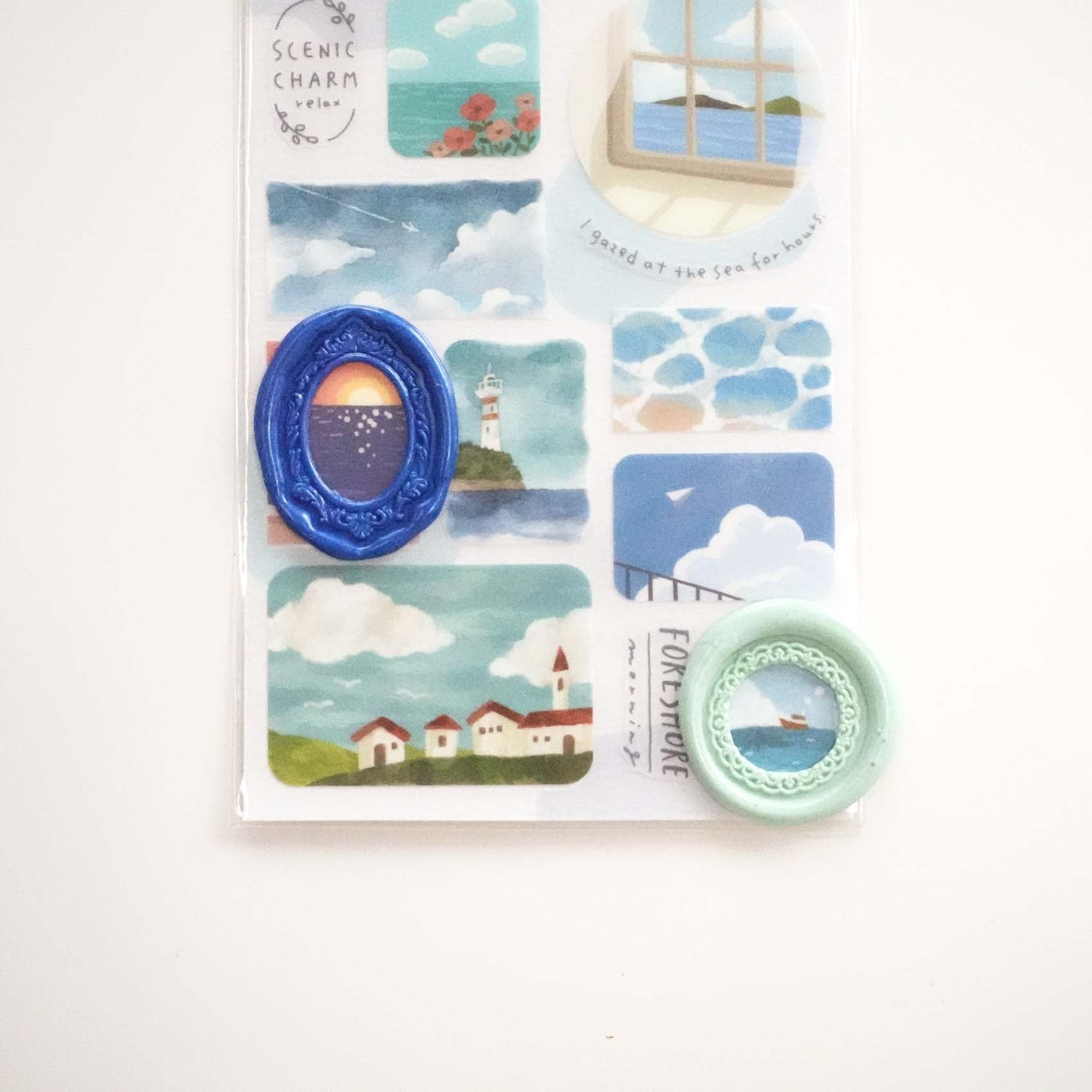 Sunny Ocean Views Landscape | 'La Vista' Sticker Sheet