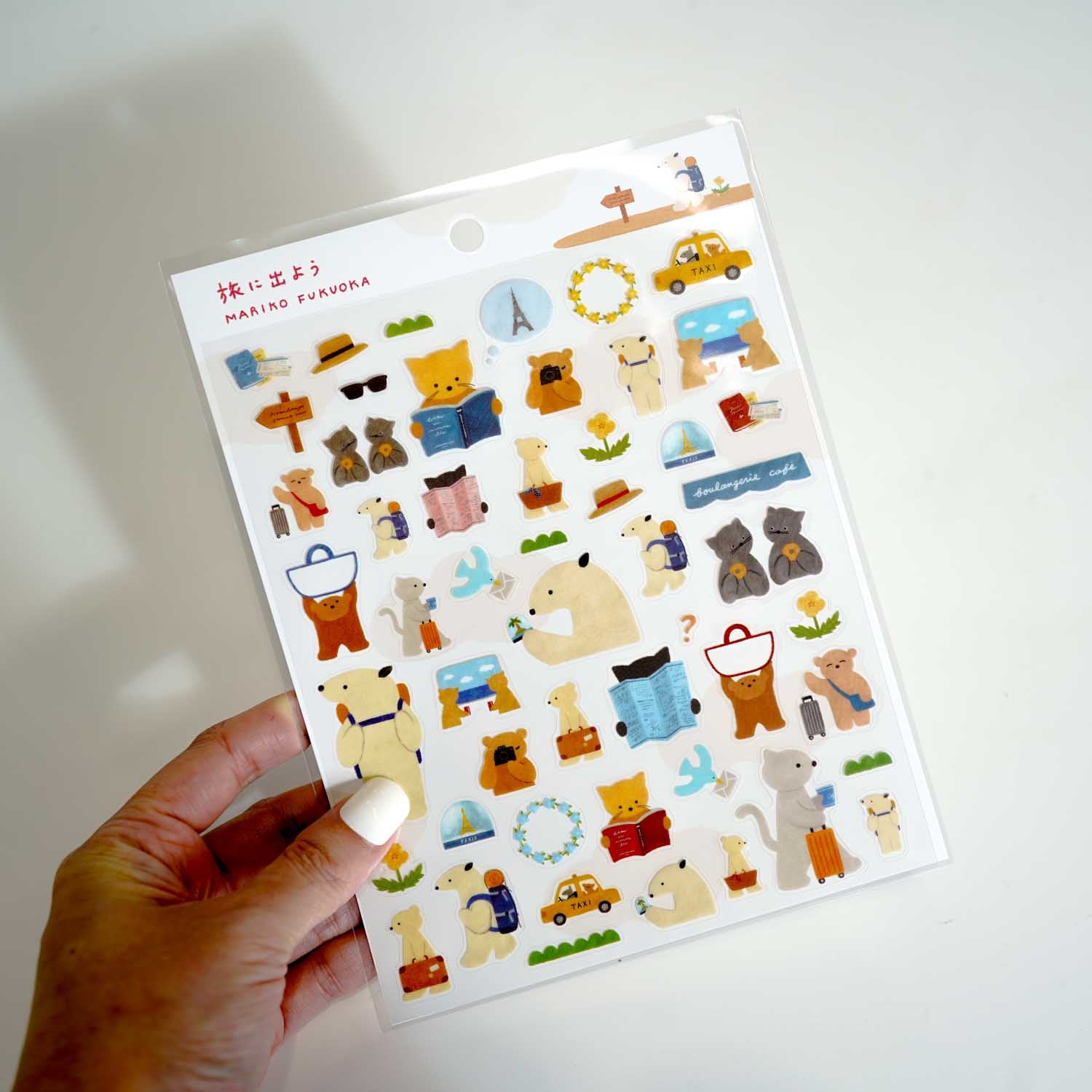Let's go on a trip 'Mariko Fukuoka' Cozyca Stickers Sheet