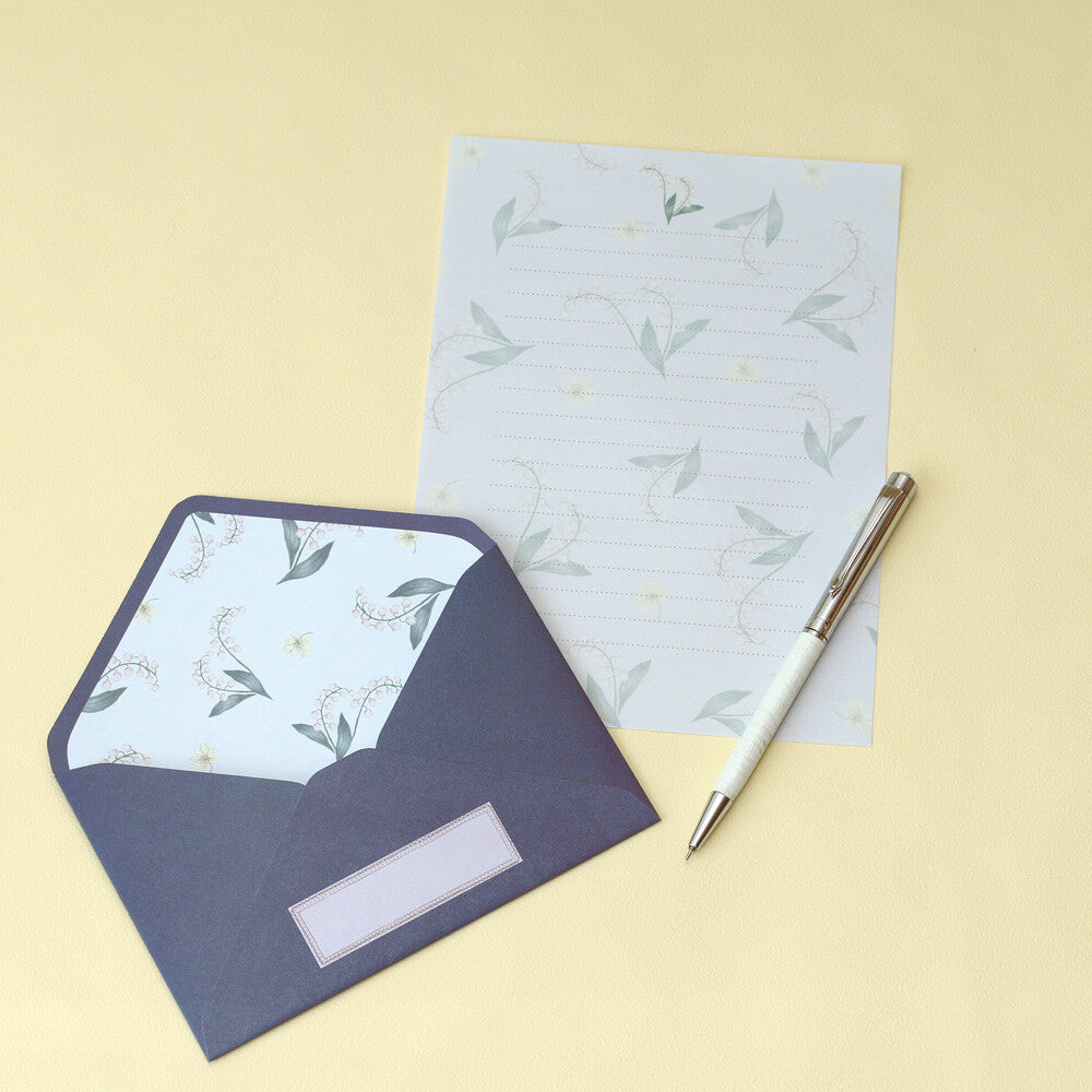 Blue Lily Of The Valley Letter Writing Set