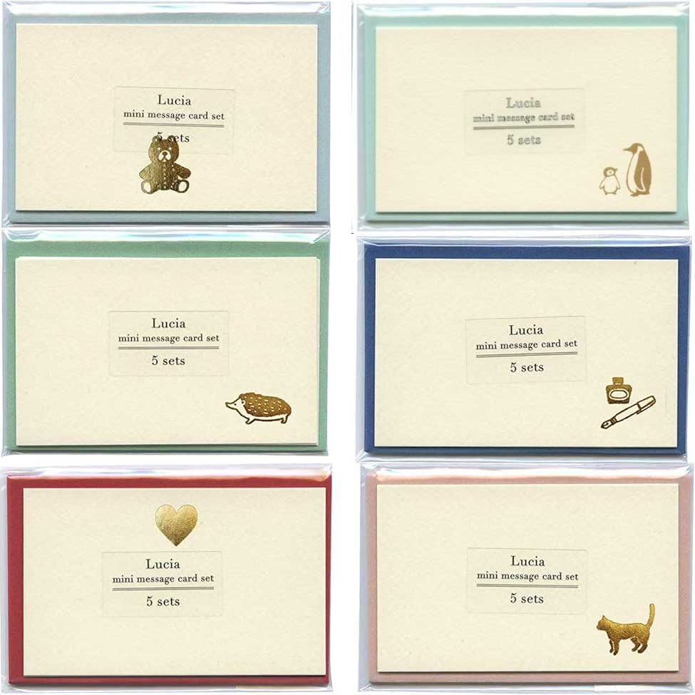 lucia mini message card set