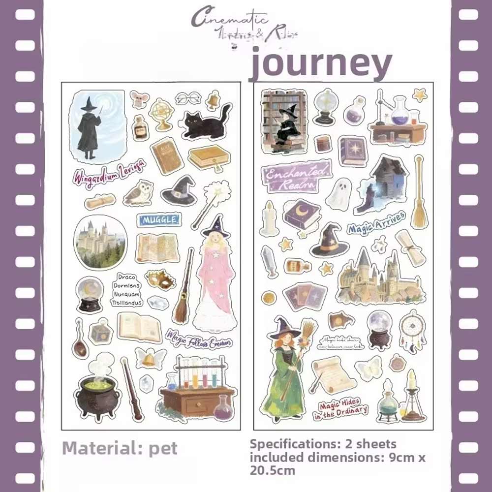 Magic Witch Enchantments 'Cinematic Shadows & Relics' 2-Sheet Stickers Sheet