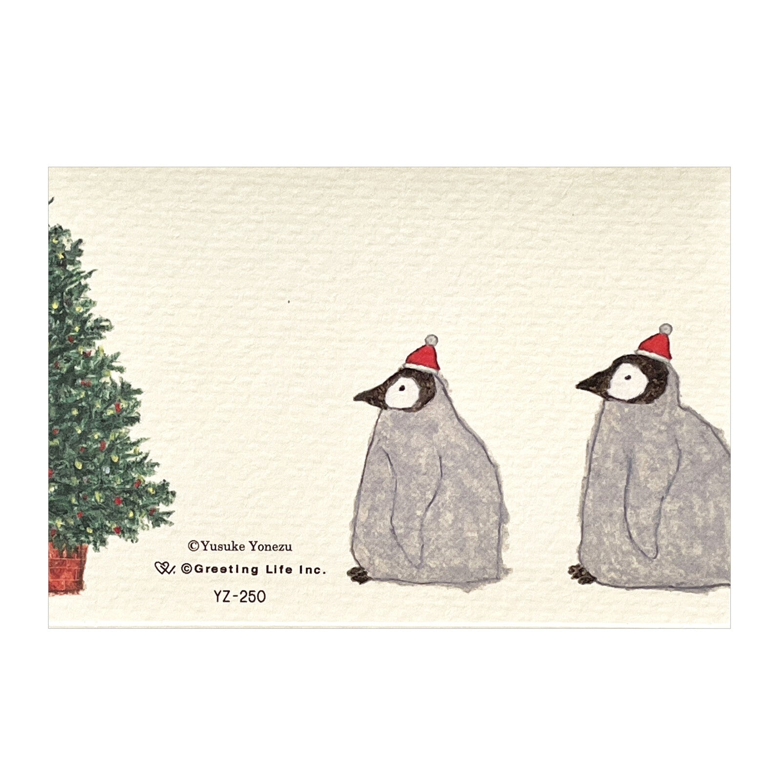 Penguin Merry Christmas Greeting Card Small - Yusuke Yonezu