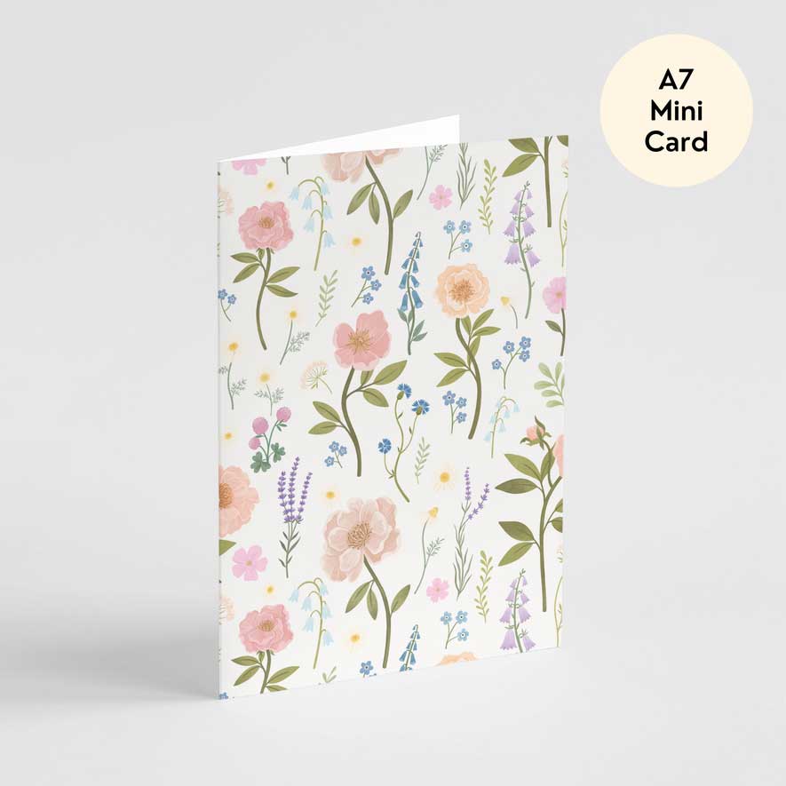 Floral Wallpaper A7 Mini Greeting Card | Popsy Press