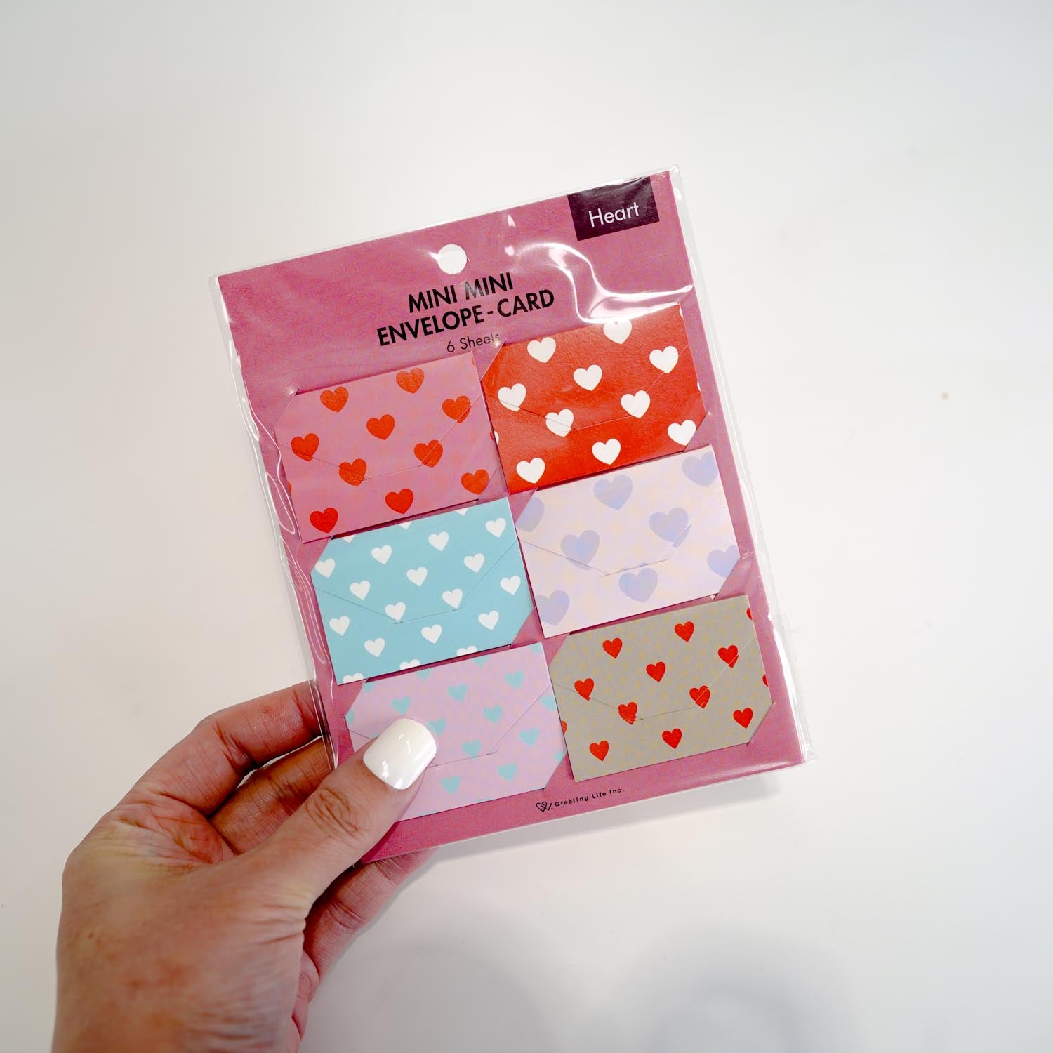 Mini Tiny Envelope 6pc Set - Hearts