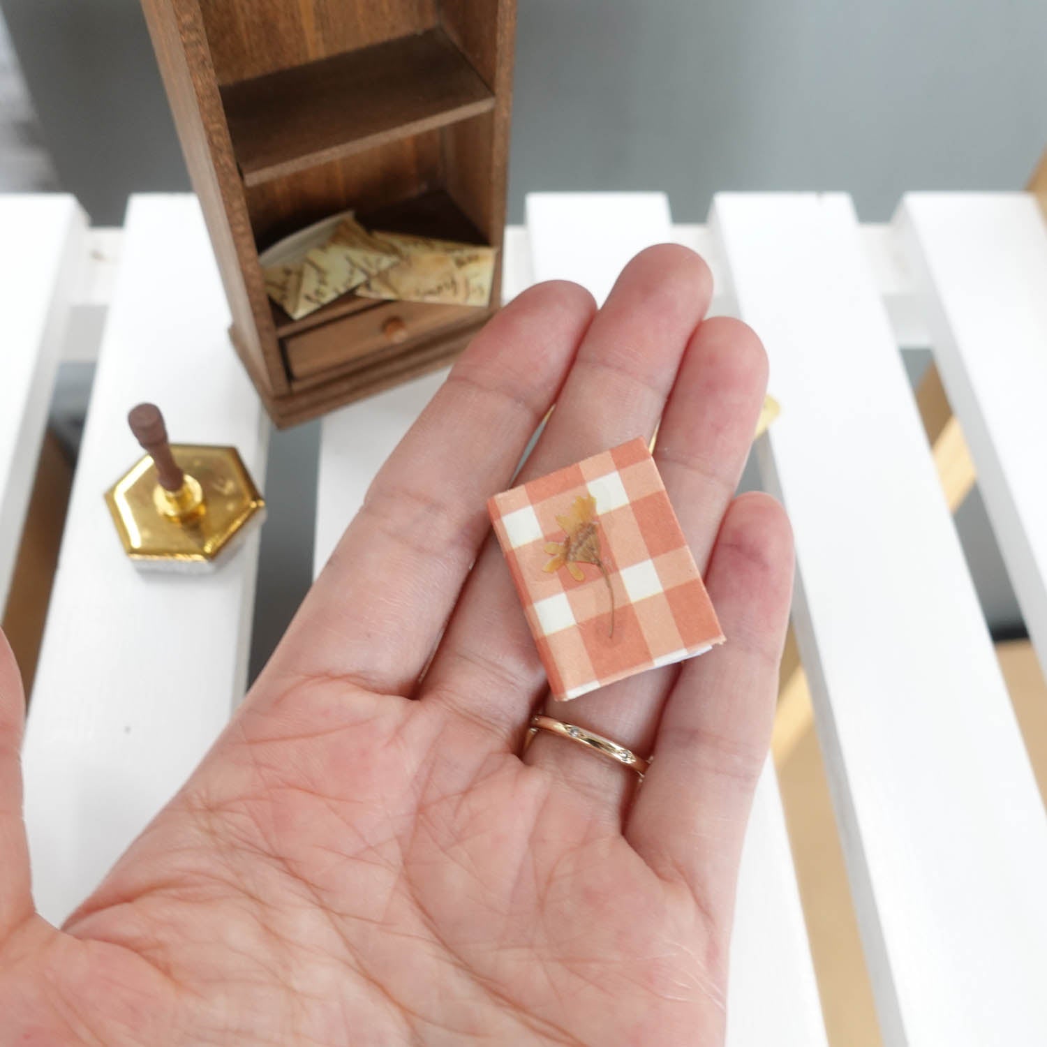 Miniature Book Cover Template Brass 25 x 21 x 7mm