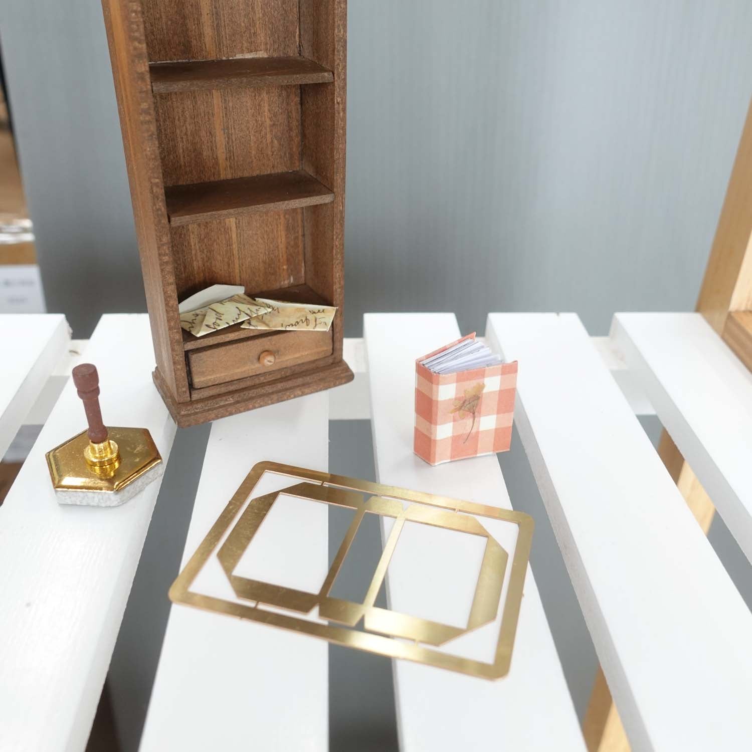 Miniature Book Cover Template Brass 25 x 21 x 7mm