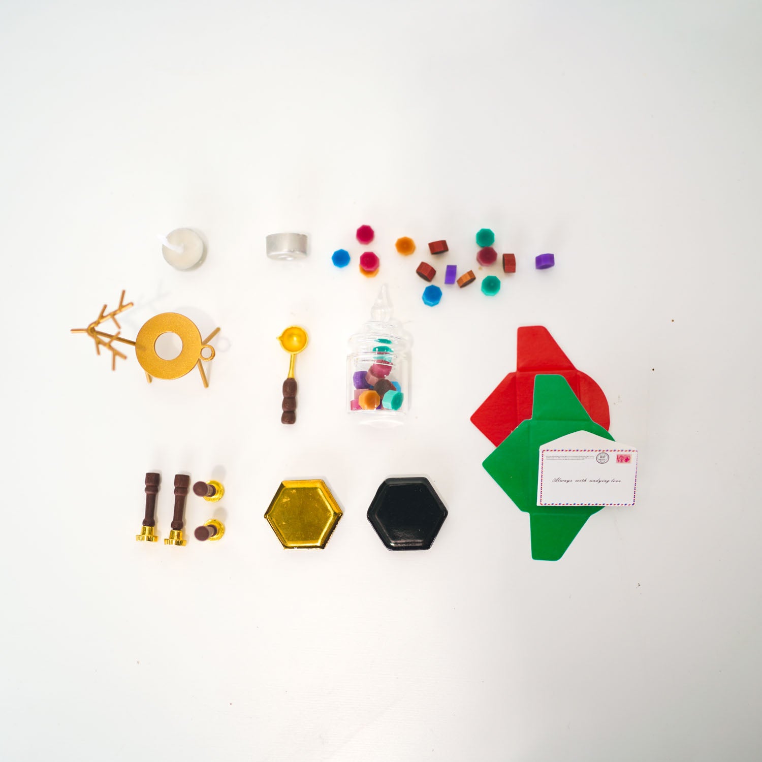 Miniature Wax Seal & Accessories Dollhouse Set