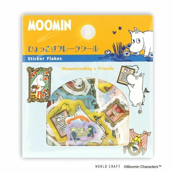 Hyokkori Moomin Flake Seal Picture Frame WORLD CRAFT Stickers