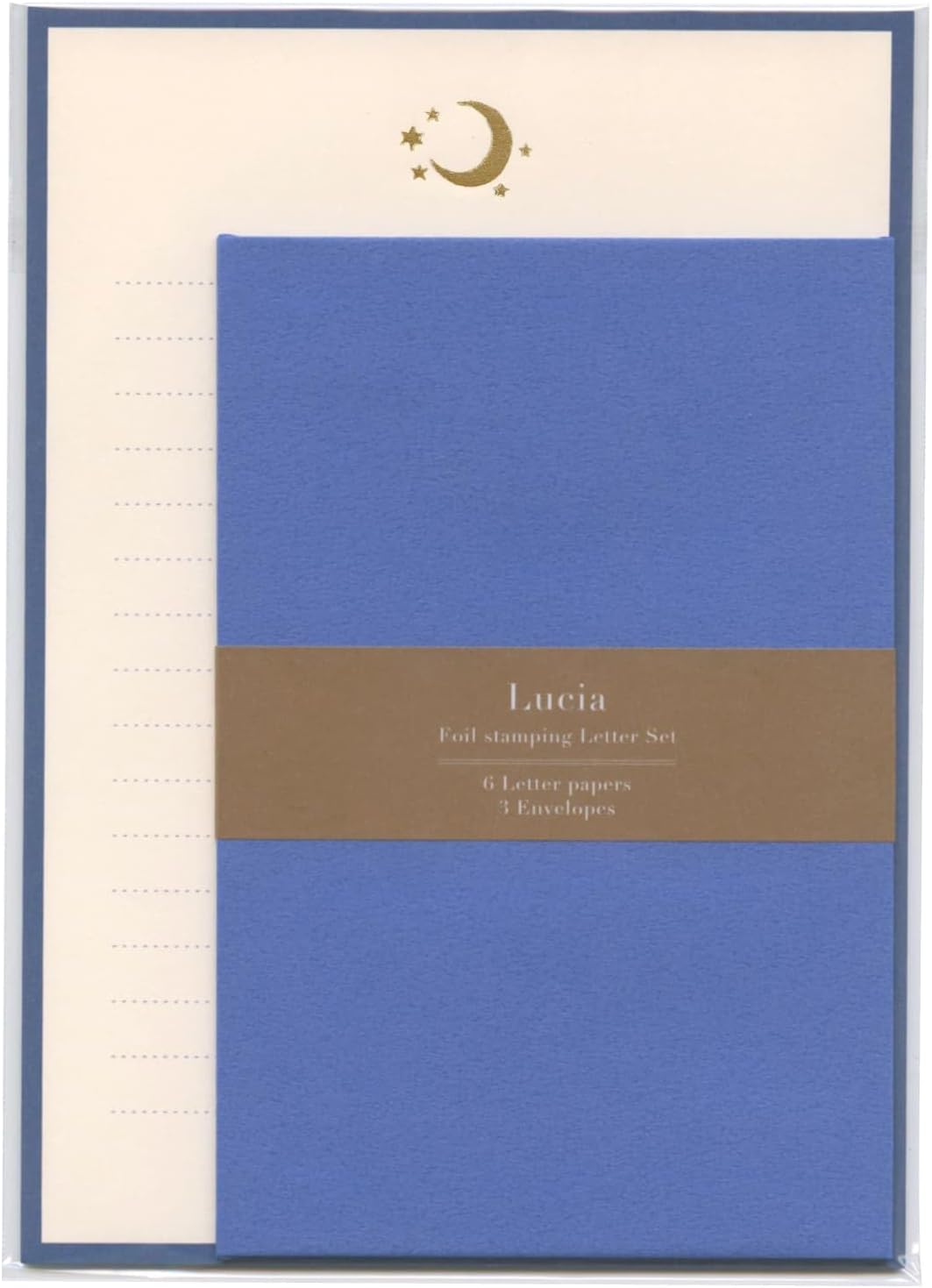 Moon & Stars Gold Foil Lucia Letter Writing Set