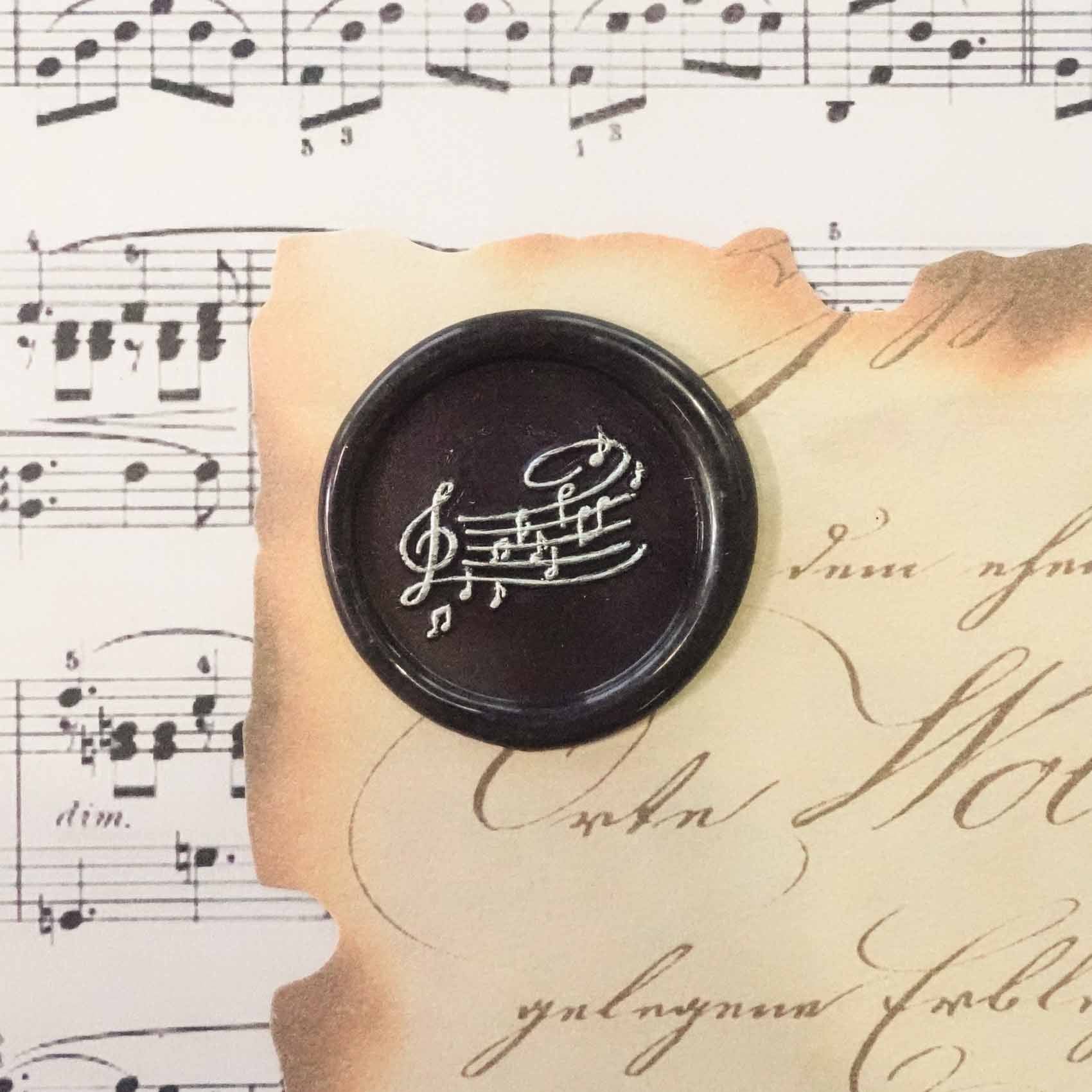 Music notes wax seal stamp fiona ariva australia