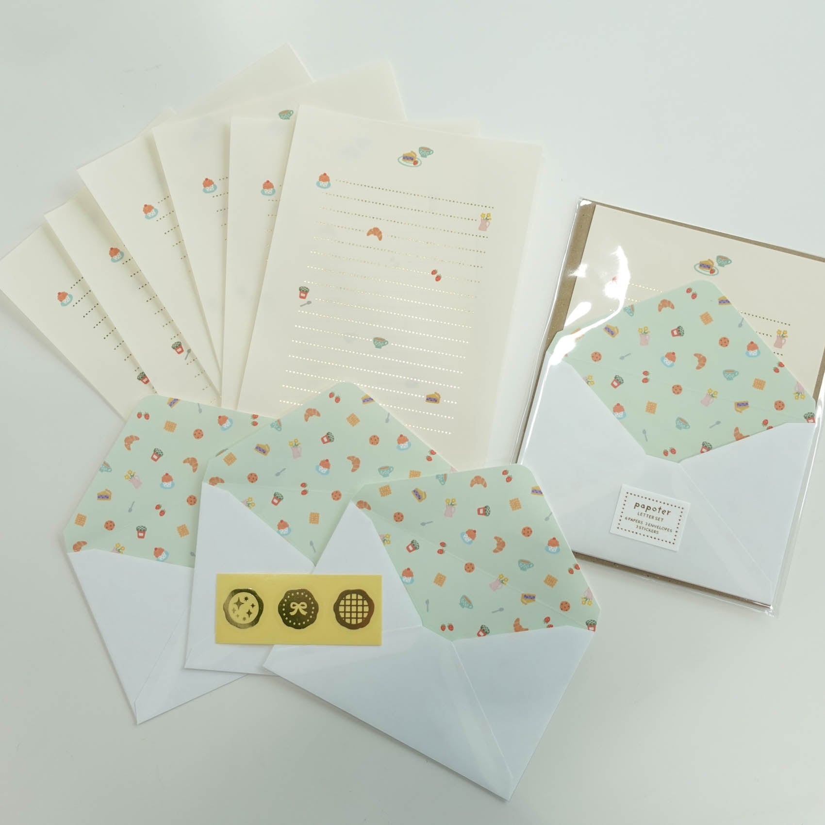 Papoter Tea Time Emoticon Letter Writing Set