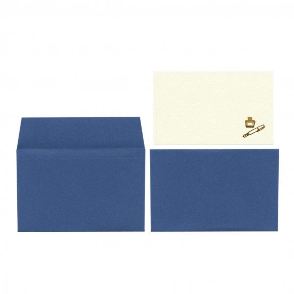 Pen & Ink Bottle Gold Foil Mini Message Card Set