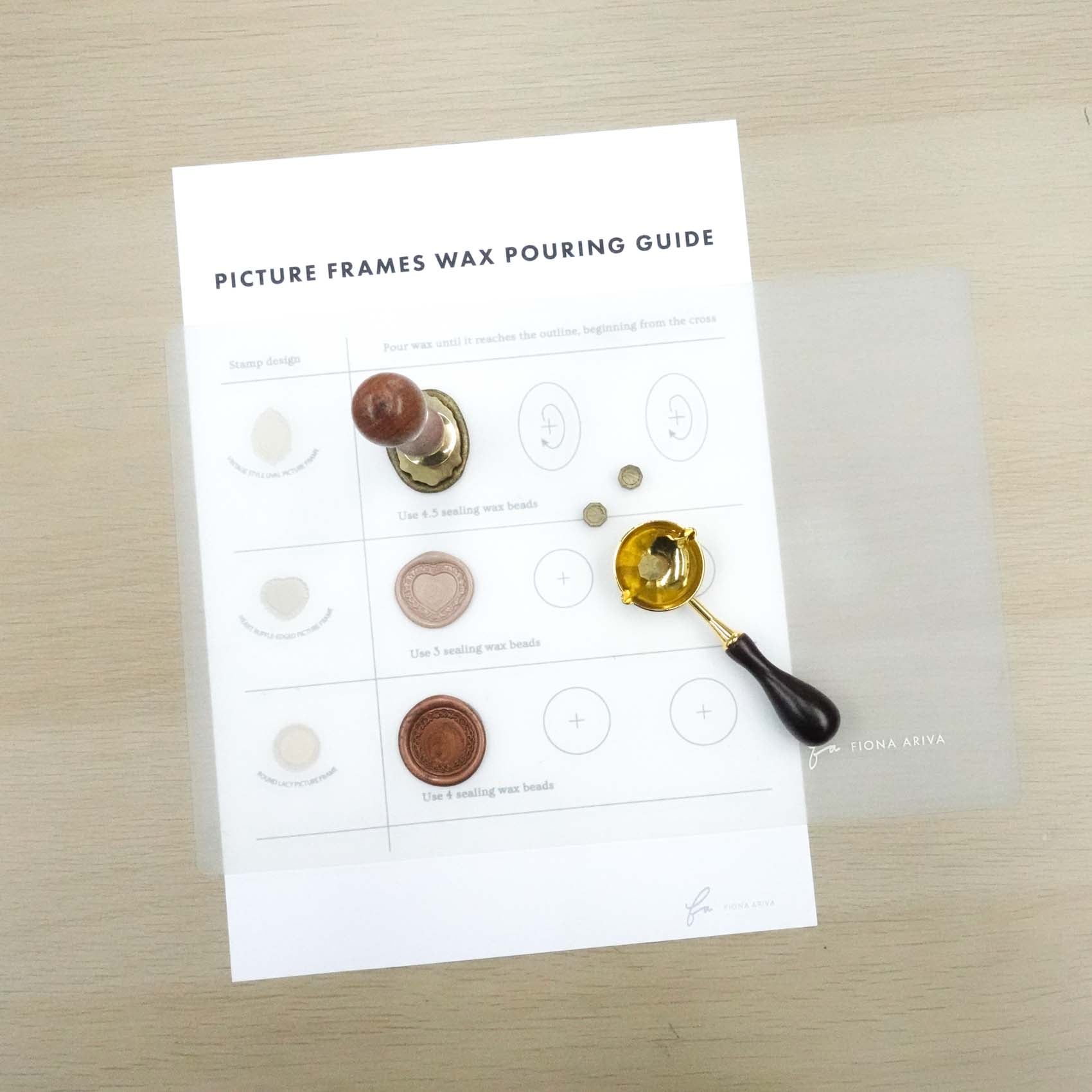 Wax Pouring Guide for Picture Frame Wax Seal Stamps (Free Download)