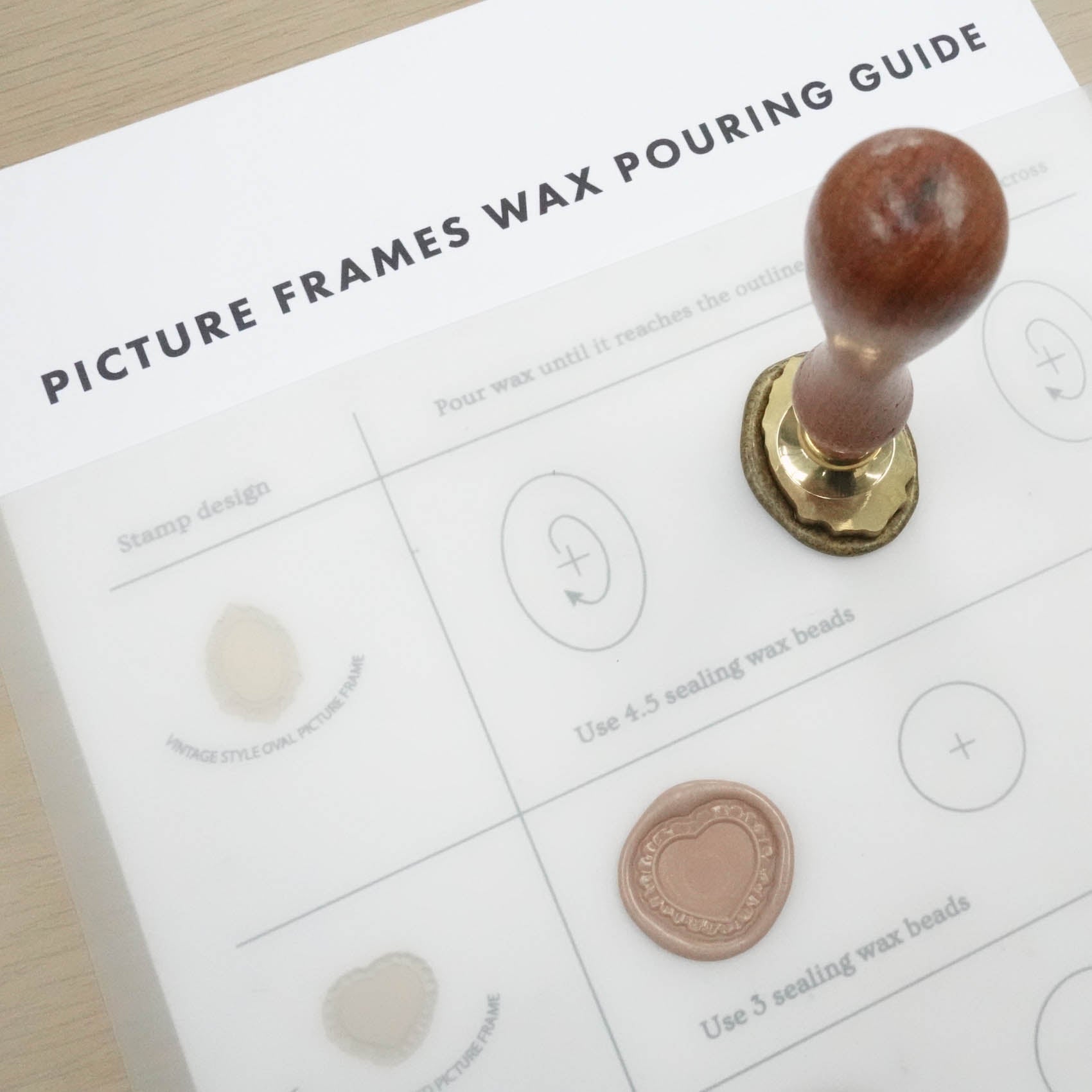 Wax Pouring Guide for Picture Frame Wax Seal Stamps (Free Download)