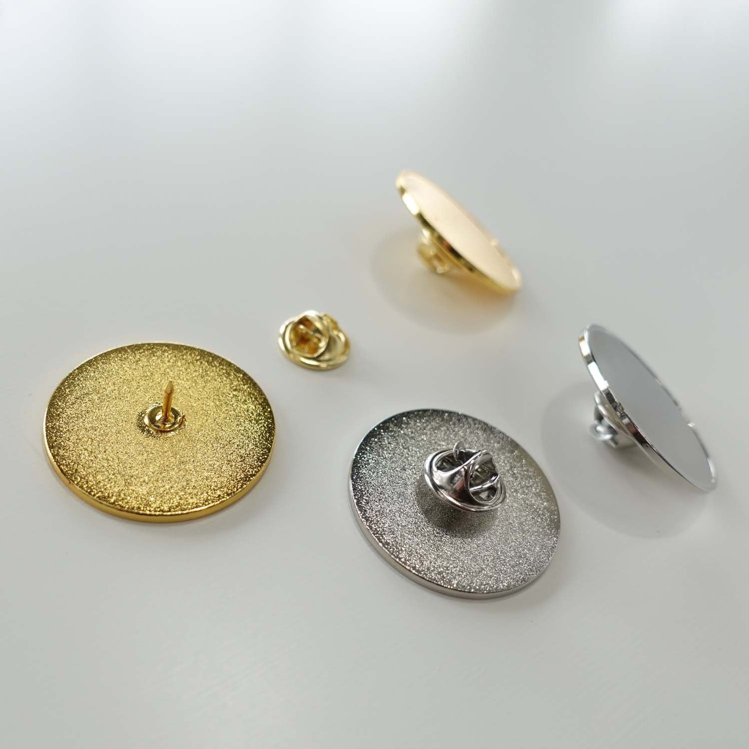 Round Pin Blanks 4-Pack | Gold & Silver Plated 30mm fiona ariva australia for wax seals diy crafts