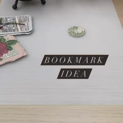 handmade bookmark idea using semi transparent wax 