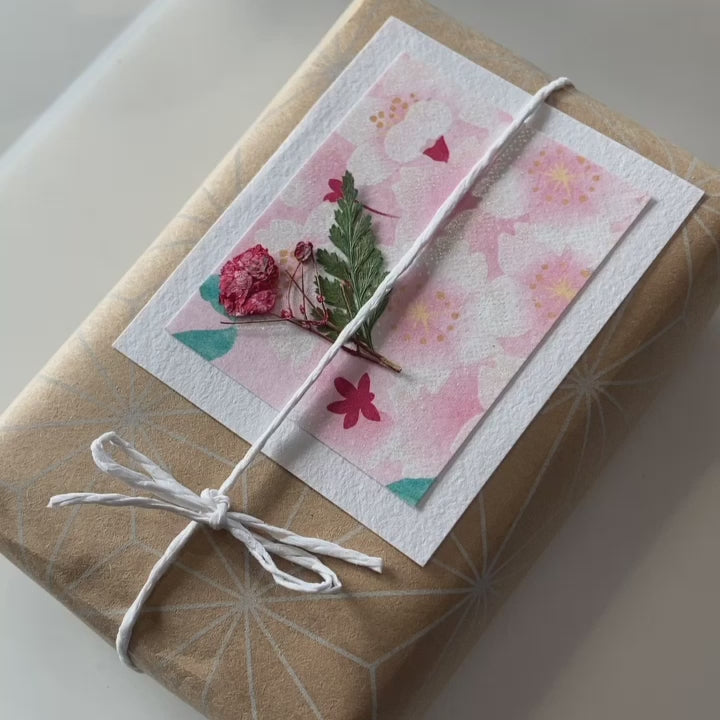 cherry blossom wax seal with japanese gift wrapping idea