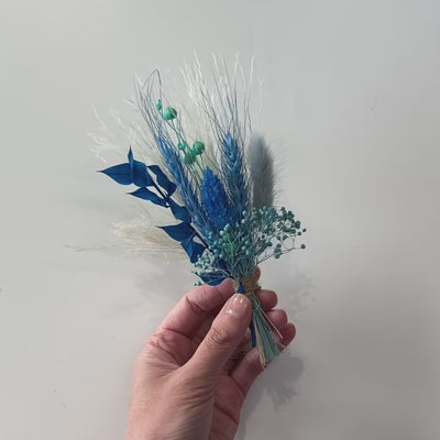 MINI DRIED FLOWER BOUQUET (BLUE)