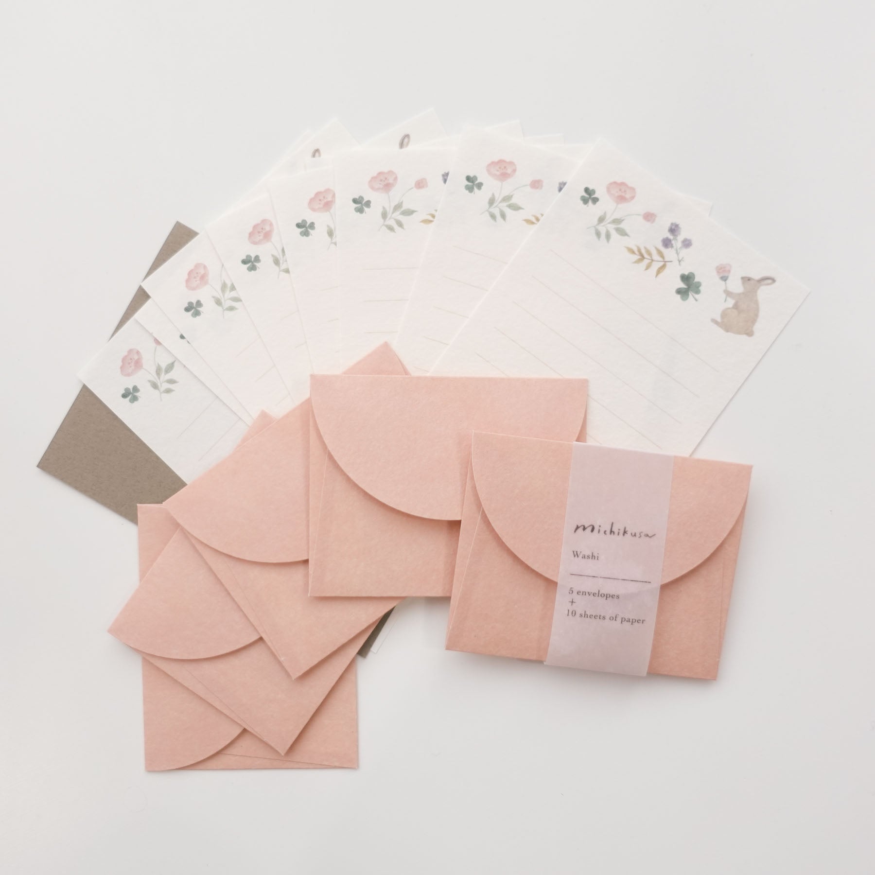 Rabbit Clover Mini Letter Writing Set - Michikusa