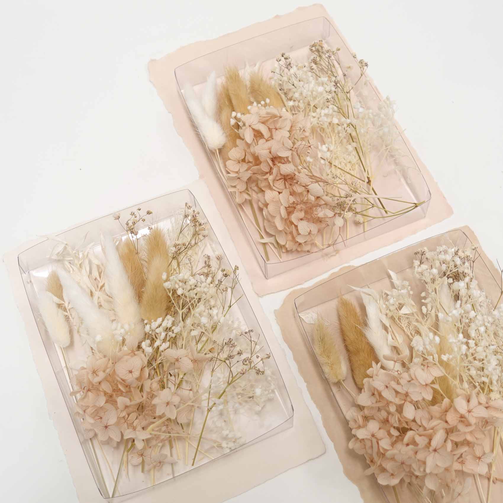 Loose Dried Flower Bunches - Rustic Neutrals Mix for wedding envelope invitations and wax seals australia