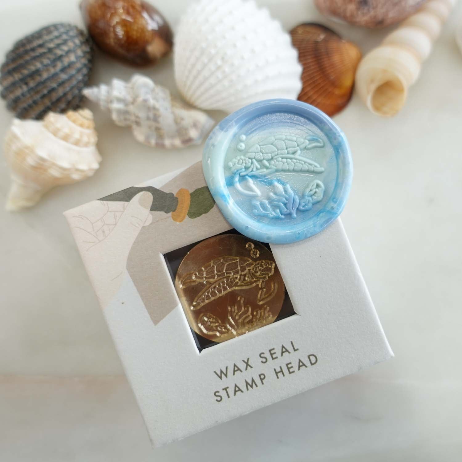 Sea Turtle wax seal stamp, wax seal kit or stamp head fiona ariva australia