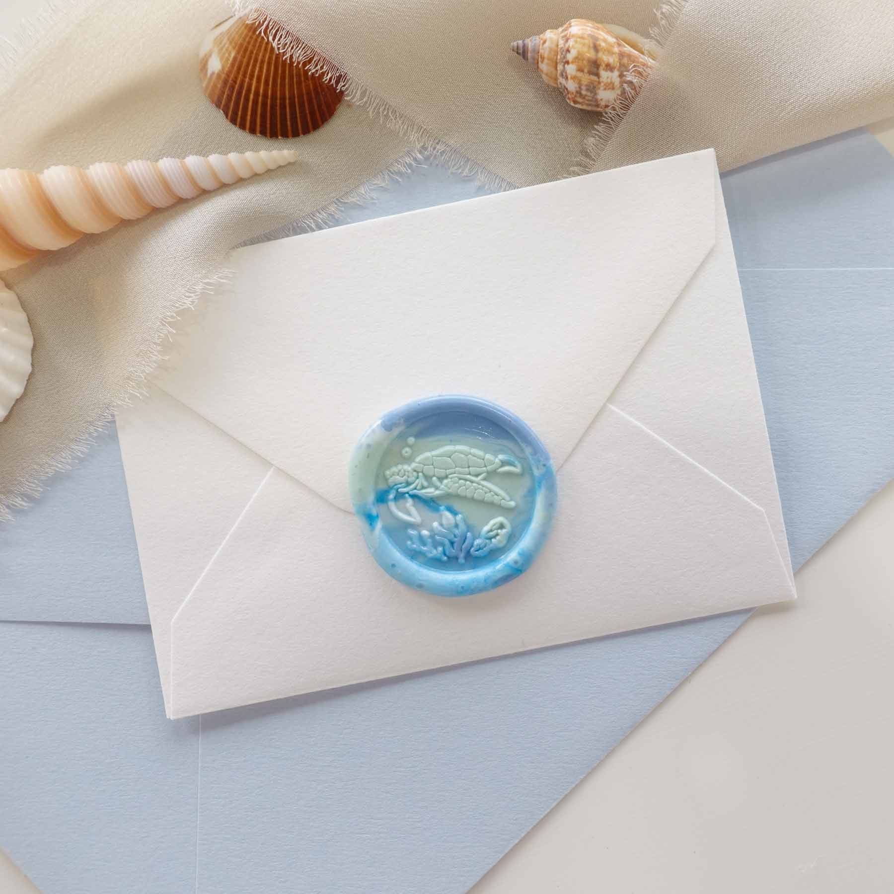 Sea Turtle wax seal stamp, wax seal kit or stamp head fiona ariva australia