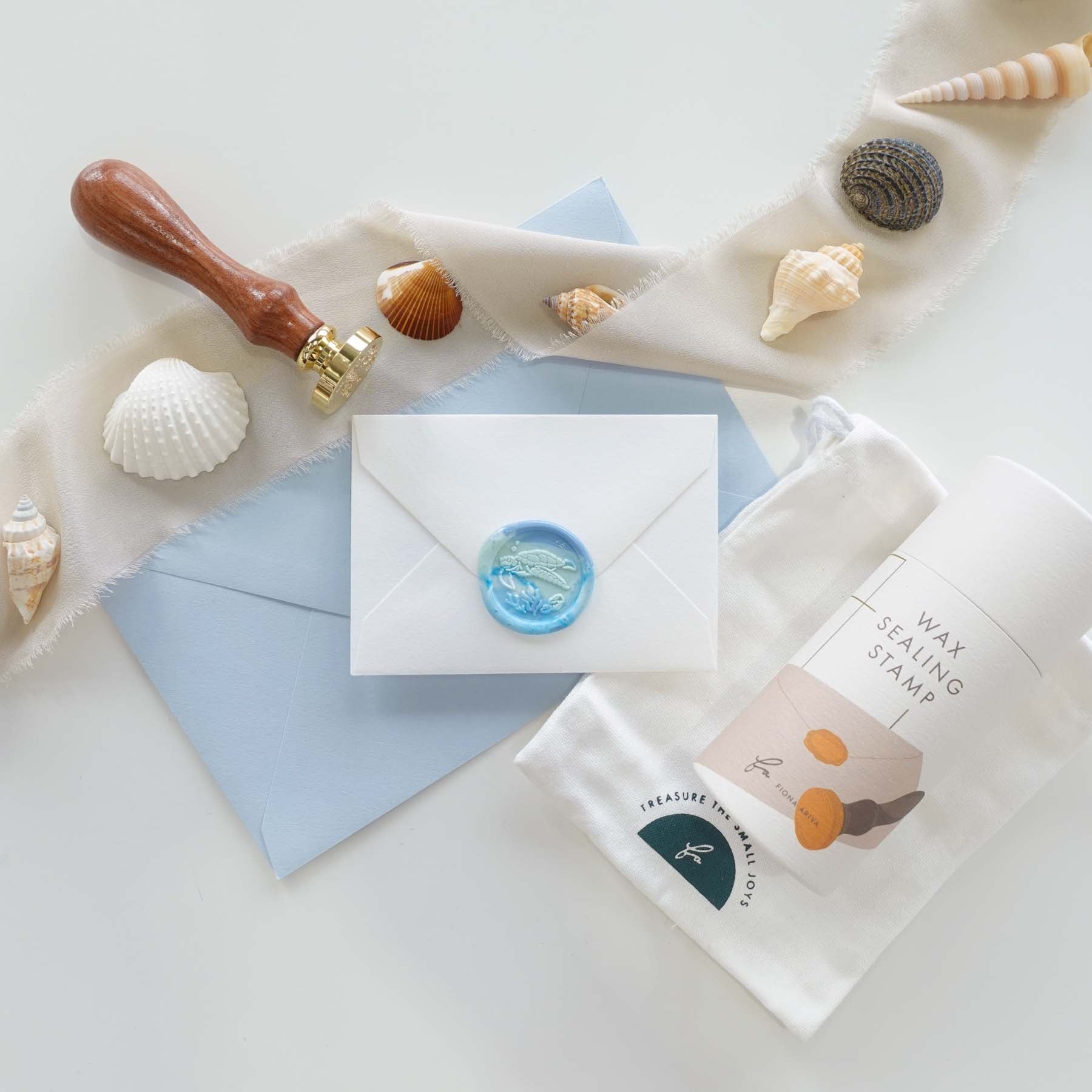 Sea Turtle wax seal stamp, wax seal kit or stamp head fiona ariva australia