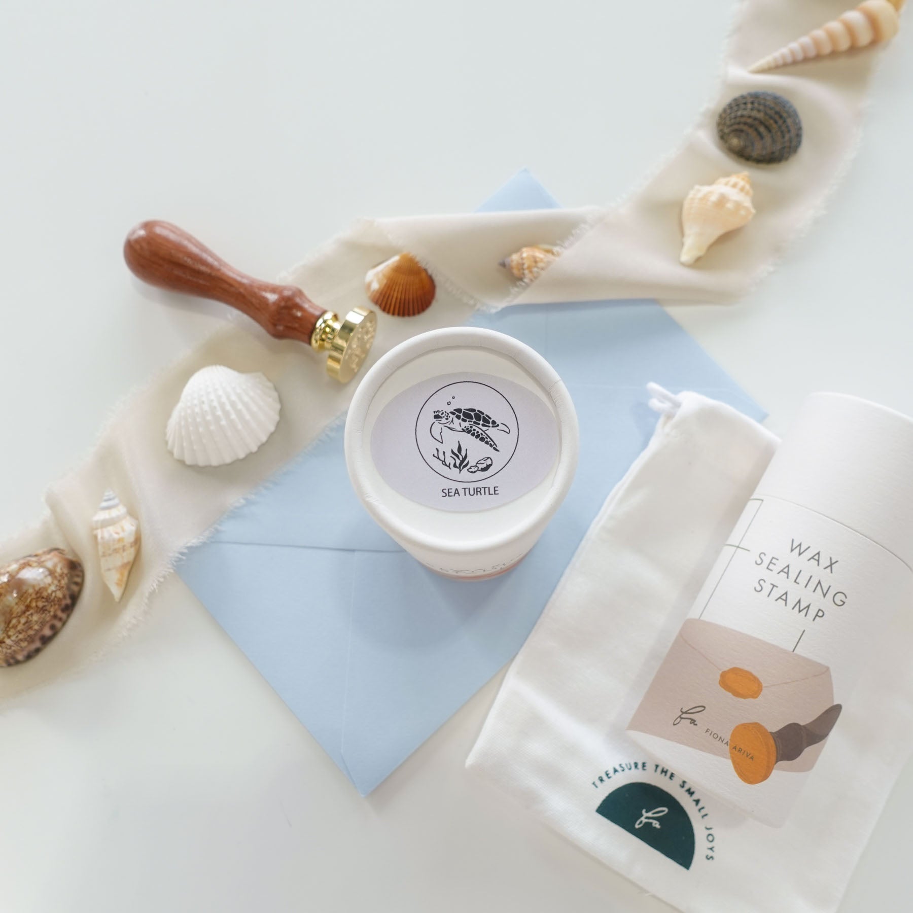 Sea Turtle wax seal stamp, wax seal kit or stamp head fiona ariva australia