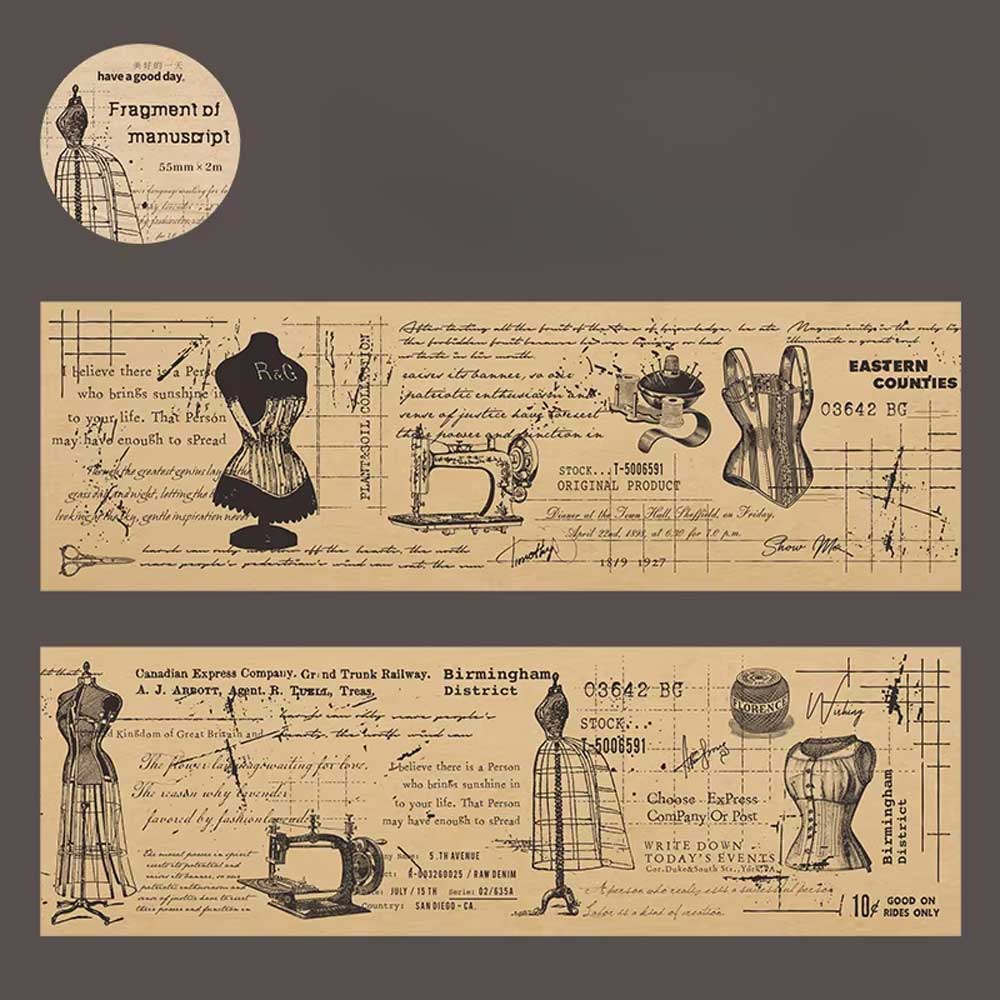 Sewing Drafts 'Fragment of Manuscript' Kraft Tape