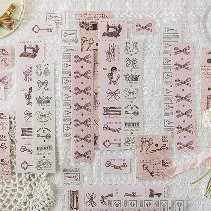 Sewing Handwork Perforated Ticket 'Bill Favourites' Flake Stickers