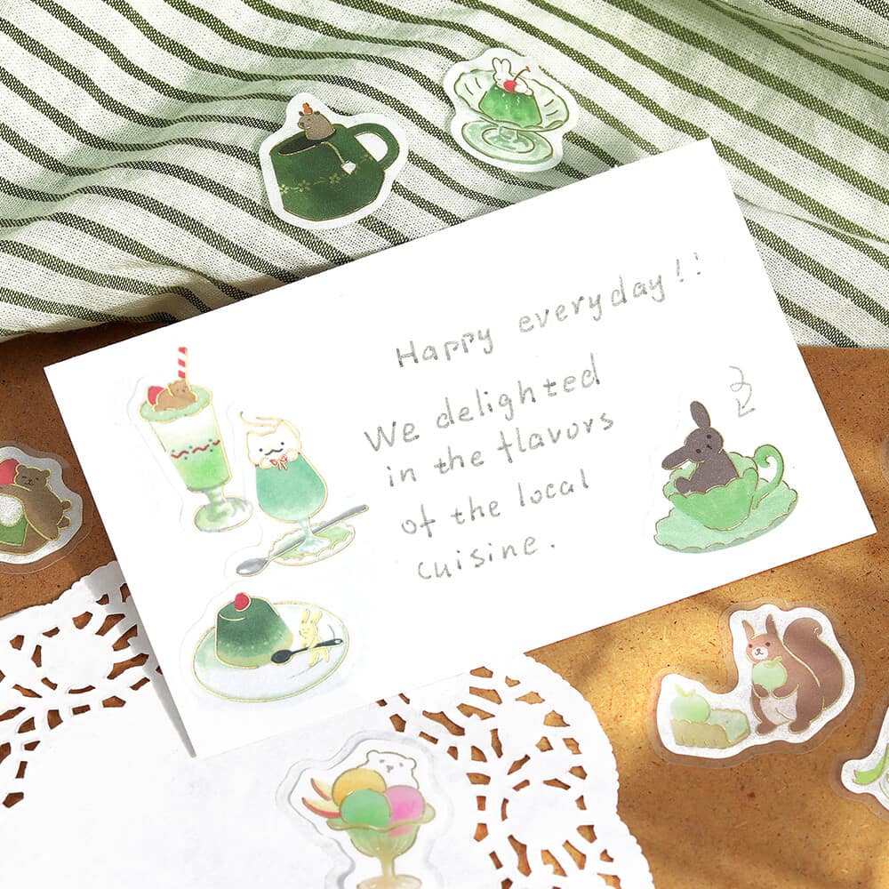 Sing a Song - Green | Afternoon Tea | Planner Flake Stickers | BGM