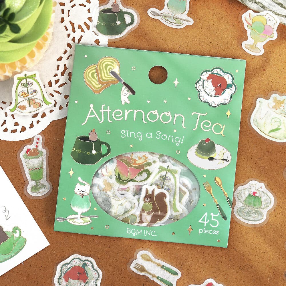 Sing a Song - Green | Afternoon Tea | Planner Flake Stickers | BGM