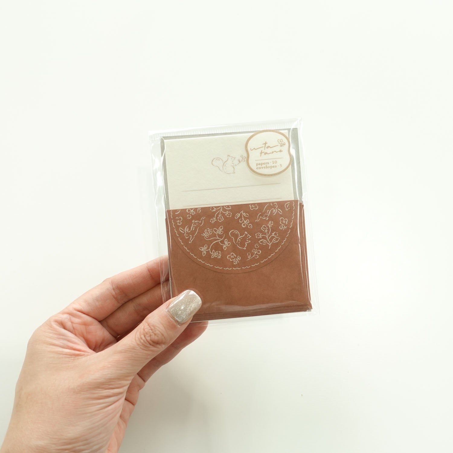 Squirrel & Field Rabbit | Mini Letter Writing Set | 'Utatane' Series