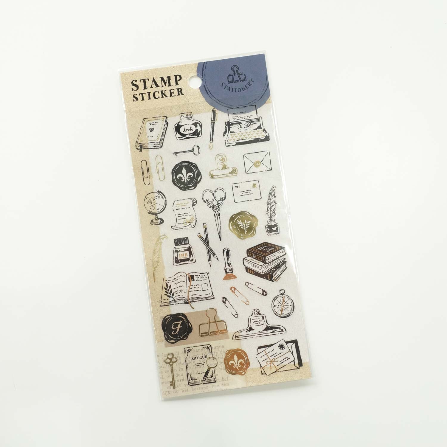 Stationery | 'Stamp Sticker' Series | Vintage Style Stickers Sheet