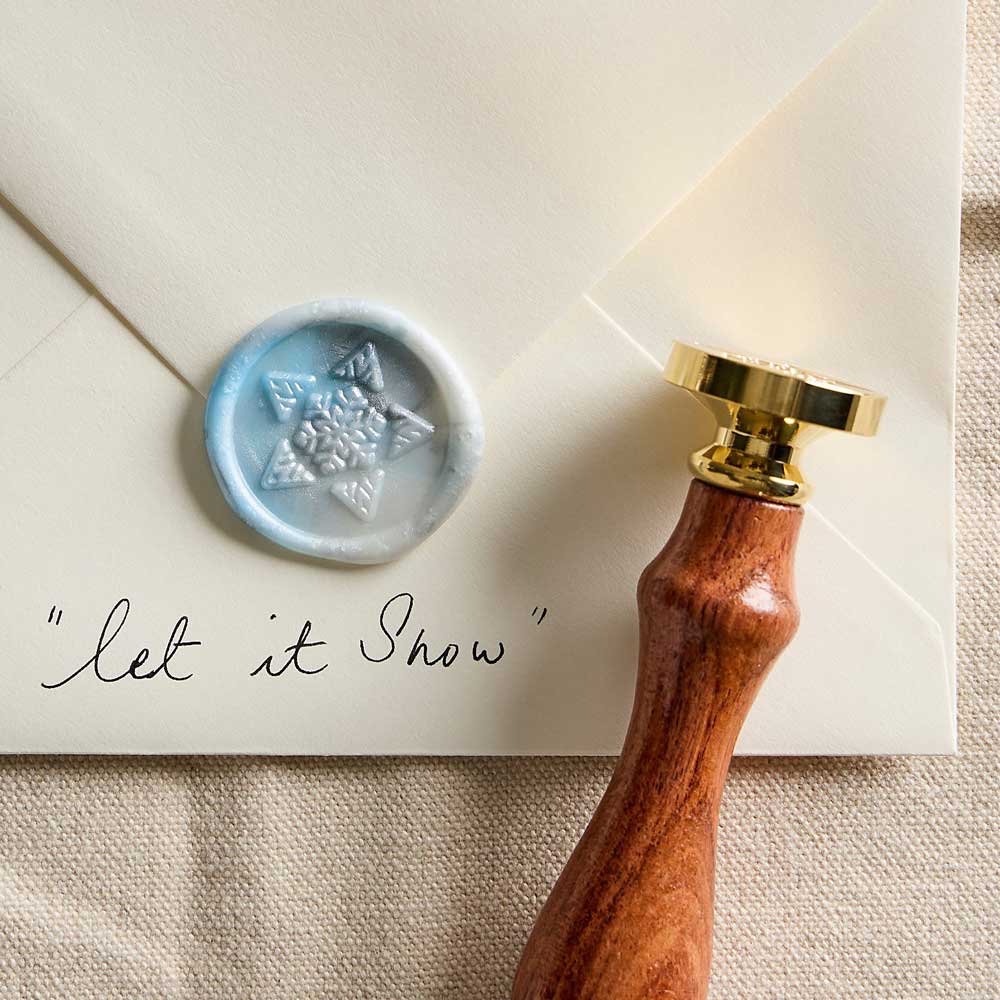 Star snowflake christmas wax seal design australia fiona ariva